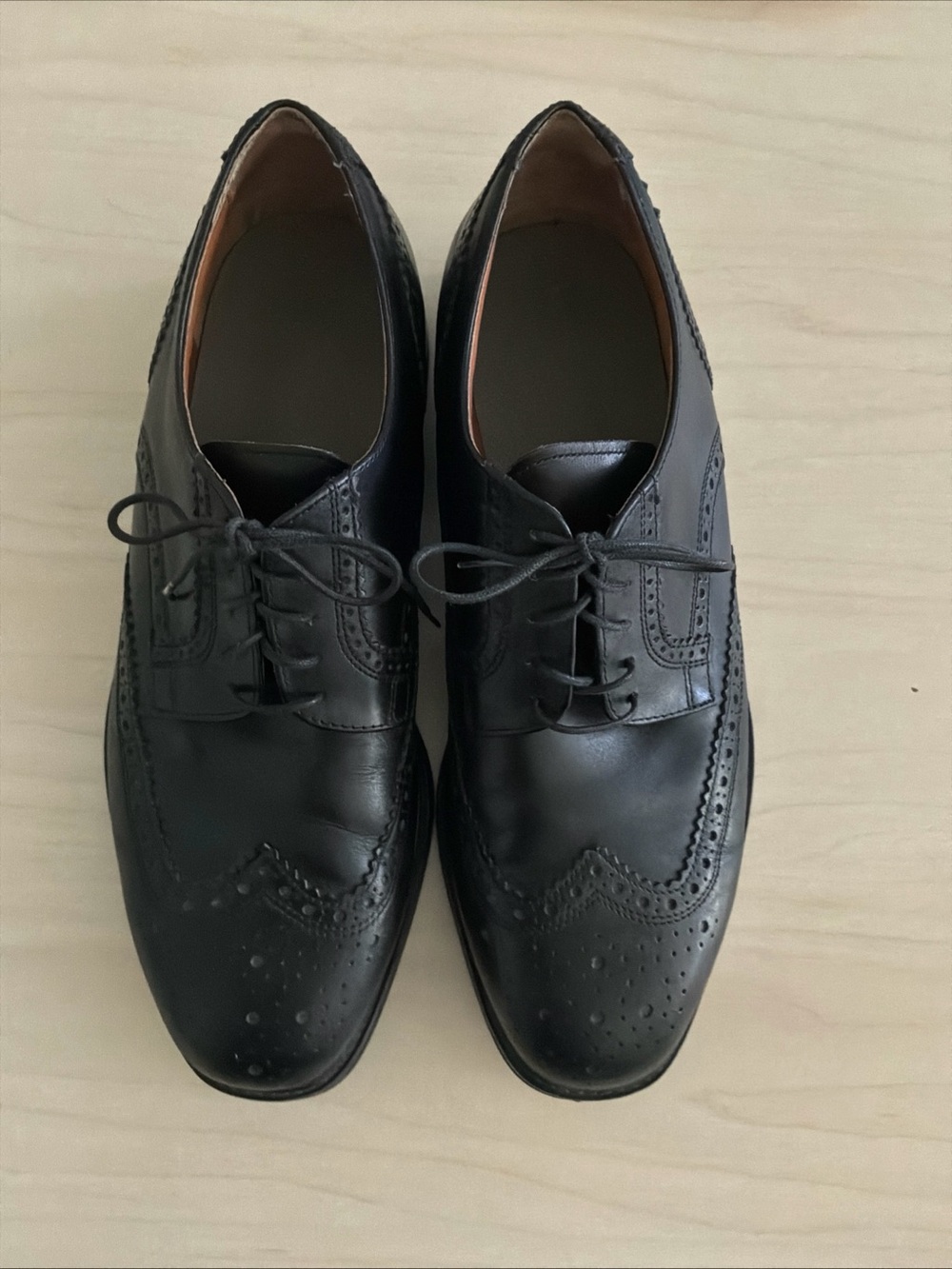 Rockport Black Leather Wingtip Derby Oxfords